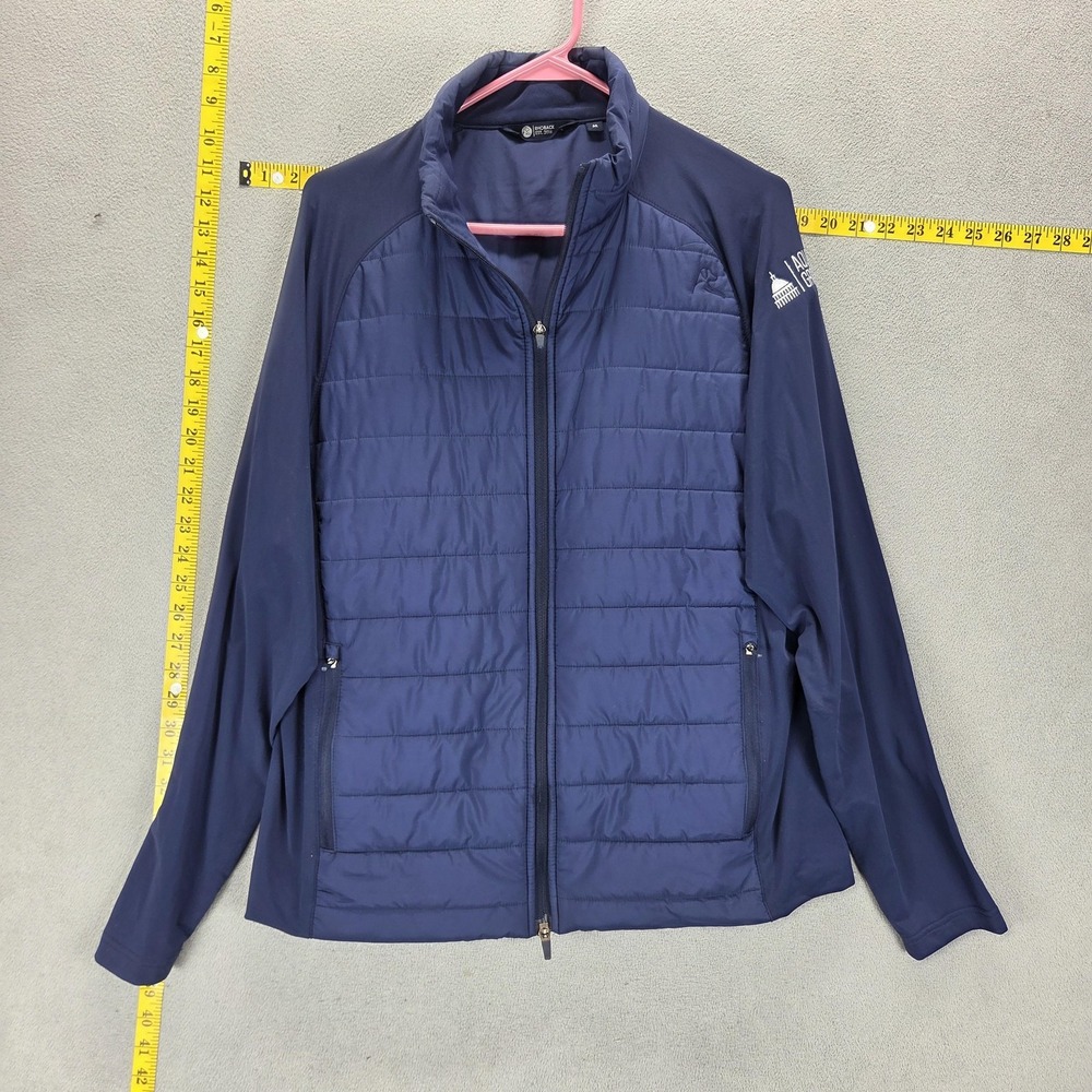Rhoback Jacket Mens Medium Blue Insulated Full Zip Golf Softshell Performance